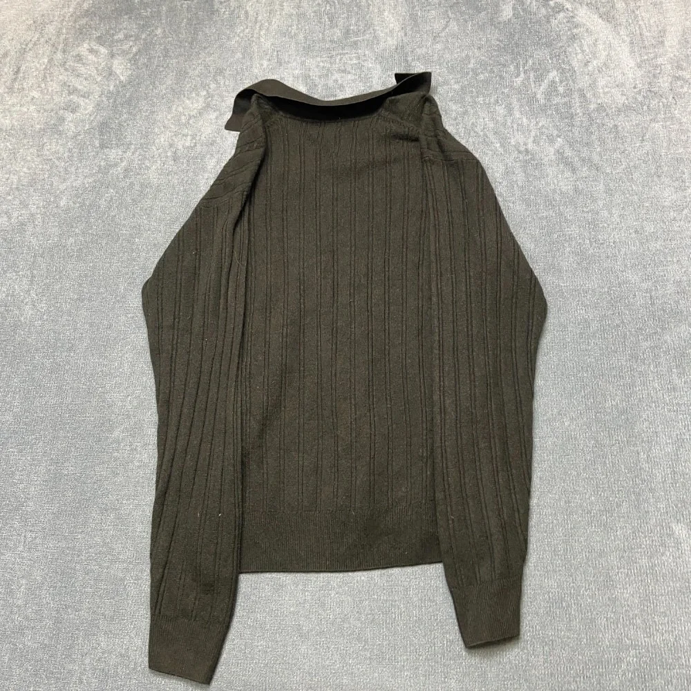 Dockers Polo Sweater Mens M Black Cable Knit Collared Button Front Outerwear
